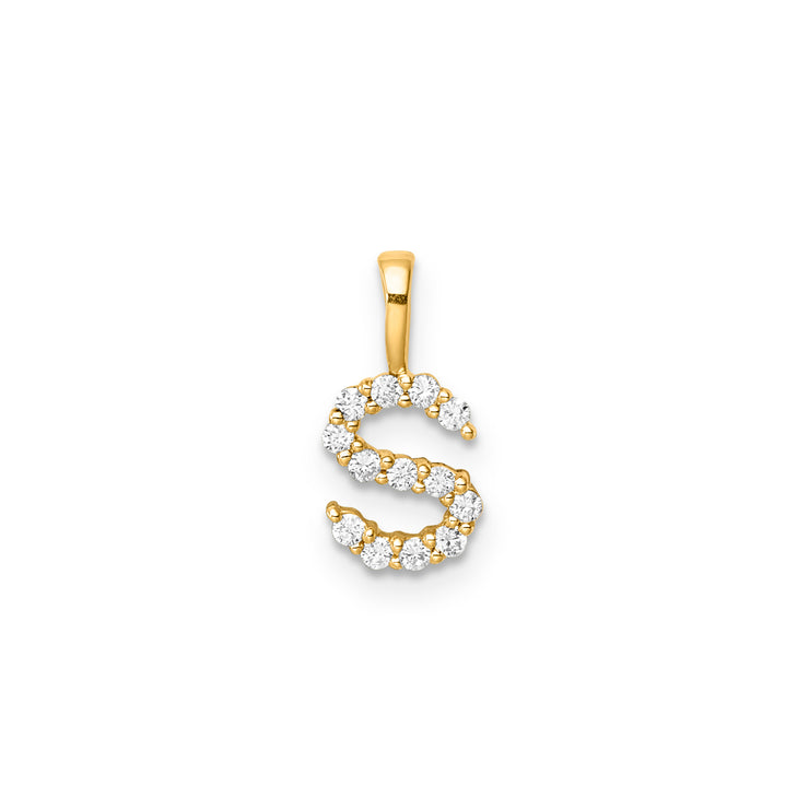 0.13ct Lab Grown Diamond Pendant in 9K Yellow Gold | The Jewellery Boutique