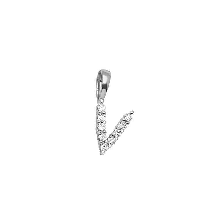 0.09ct Lab Grown Diamond Pendant in 9K White Gold | The Jewellery Boutique