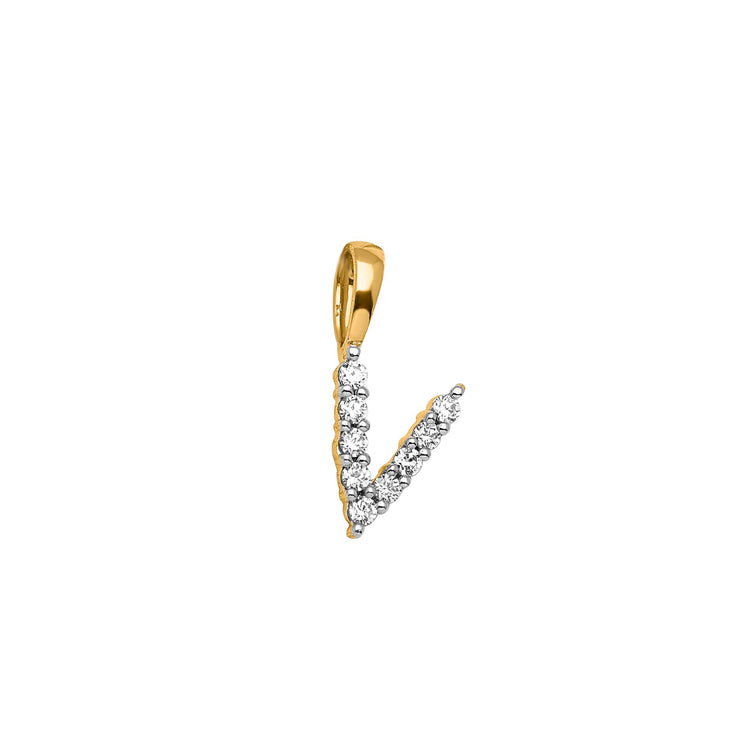 0.09ct Lab Grown Diamond Pendant in 9K Yellow Gold | The Jewellery Boutique