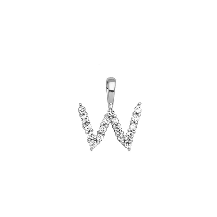 0.17ct Lab Grown Diamond Pendant in 9K White Gold | The Jewellery Boutique