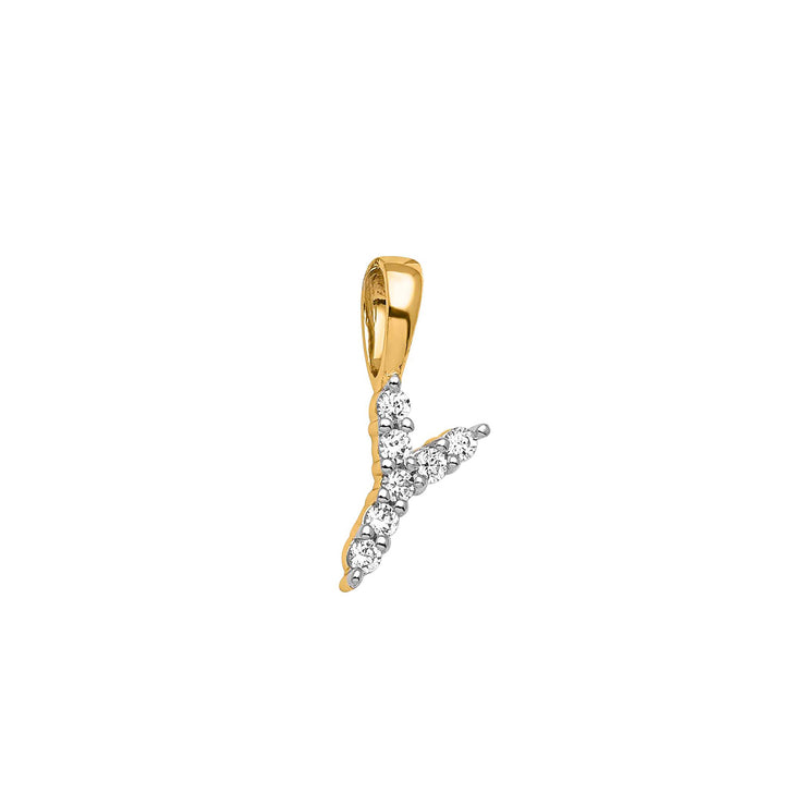 0.07ct Lab Grown Diamond Pendant in 9K Yellow Gold | The Jewellery Boutique