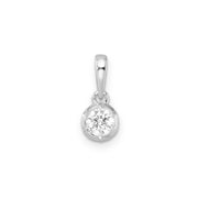 0.25ct Lab Grown Diamond Pendant in 9K White Gold | The Jewellery Boutique