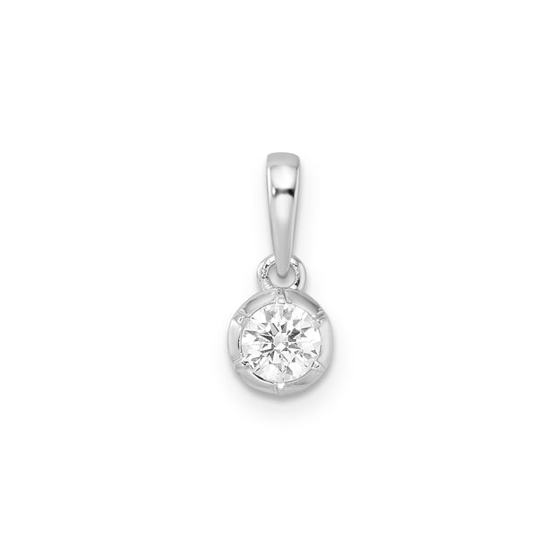 0.25ct Lab Grown Diamond Pendant in 9K White Gold | The Jewellery Boutique