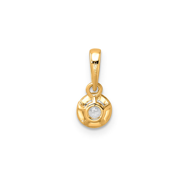 0.25ct Lab Grown Diamond Pendant in 9K Yellow Gold | The Jewellery Boutique