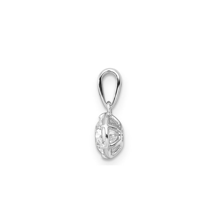 0.60ct Lab Grown Diamond Pendant in 9K White Gold | The Jewellery Boutique