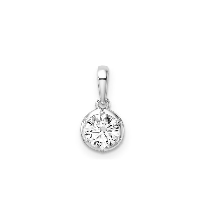 0.60ct Lab Grown Diamond Pendant in 9K White Gold | The Jewellery Boutique