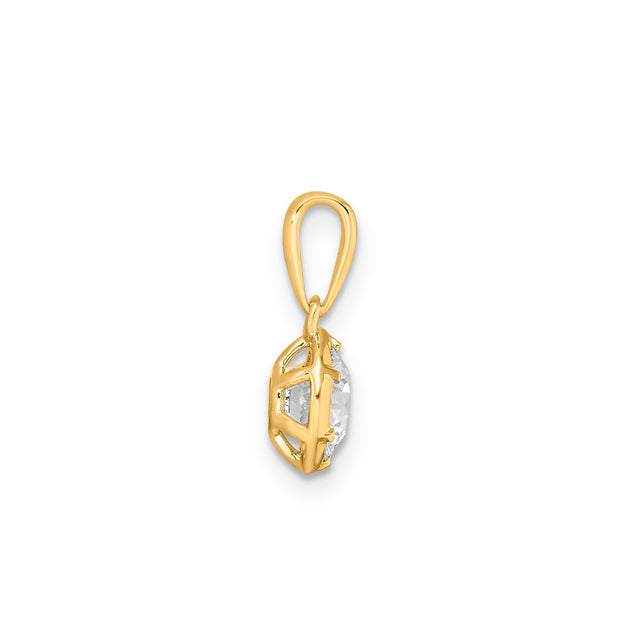 0.60ct Lab Grown Diamond Pendant in 9K Yellow Gold | The Jewellery Boutique