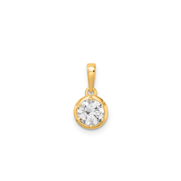 0.60ct Lab Grown Diamond Pendant in 9K Yellow Gold | The Jewellery Boutique