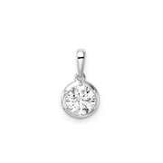 1.00ct Lab Grown Diamond Pendant in 9K White Gold | The Jewellery Boutique