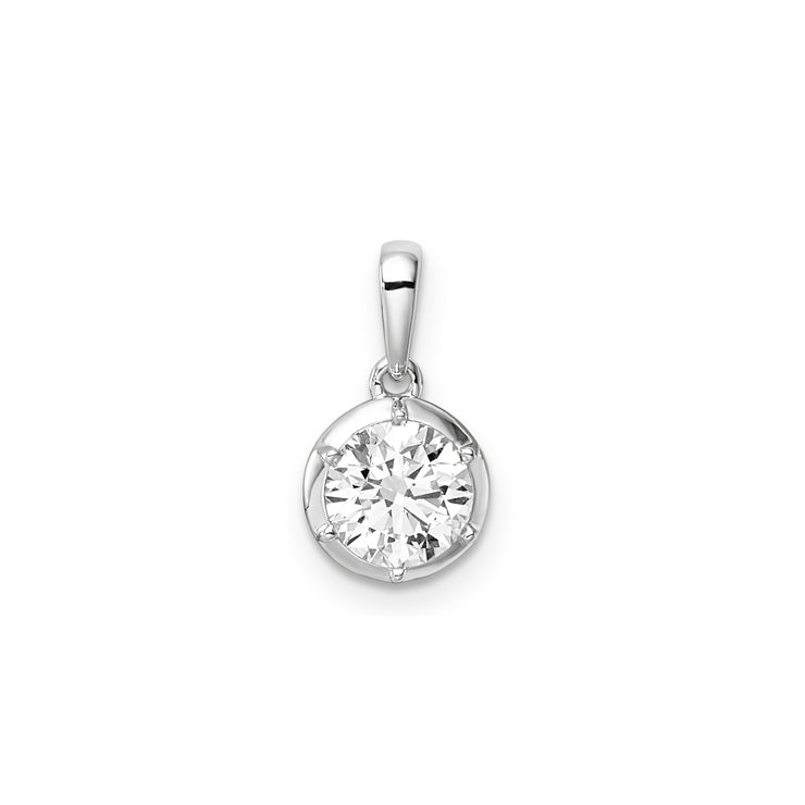 1.00ct Lab Grown Diamond Pendant in 9K White Gold | The Jewellery Boutique