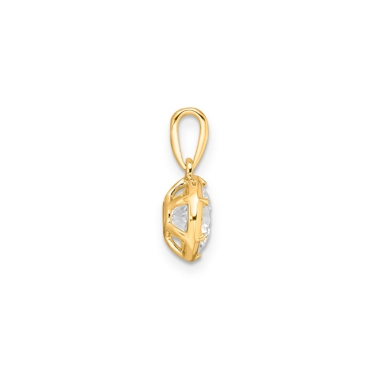 1.00ct Lab Grown Diamond Pendant in 9K Yellow Gold | The Jewellery Boutique