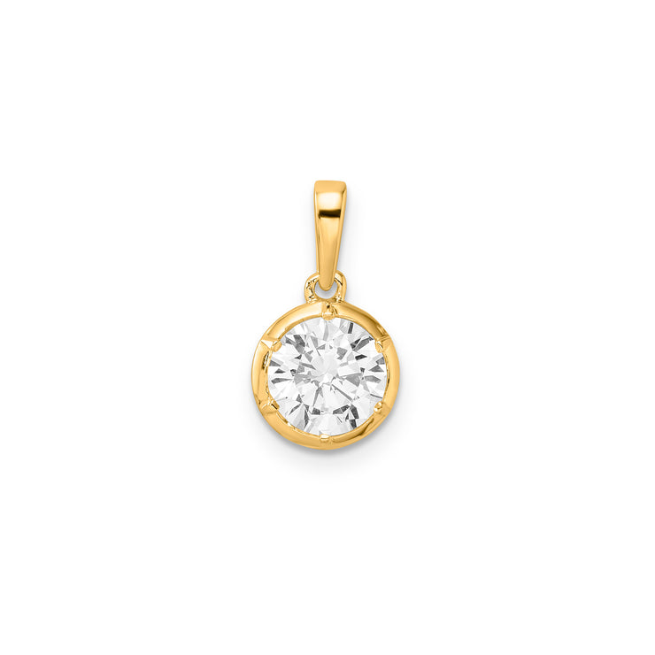 1.00ct Lab Grown Diamond Pendant in 9K Yellow Gold | The Jewellery Boutique