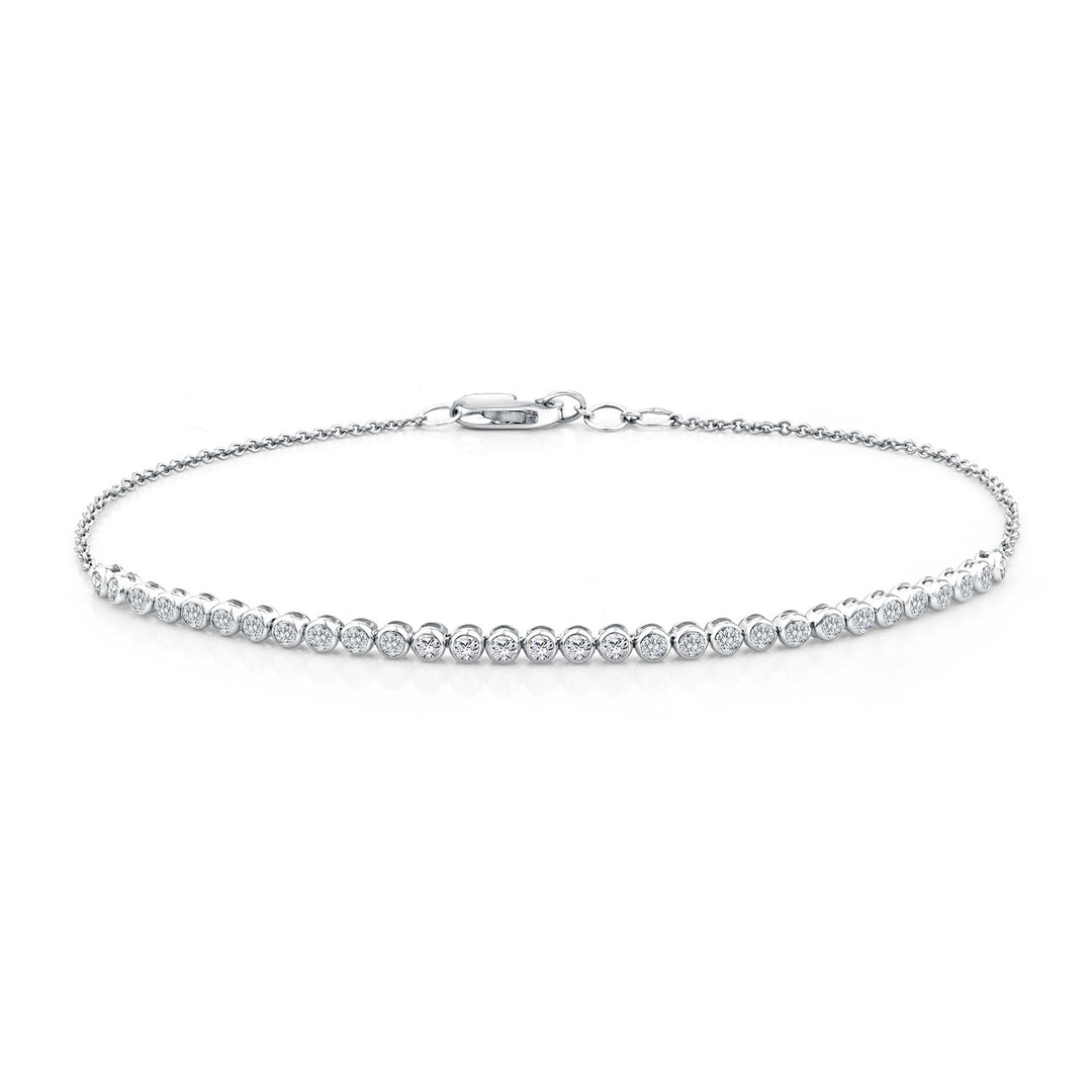 0.50ct Lab Grown Diamond Half Tennis Bracelet in 9K White Gold