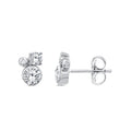 1.00ct Lab Grown Diamond Trio Stud Earrings in 9K White Gold