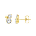 1.00ct Lab Grown Diamond Trio Stud Earrings in 9K Yellow Gold