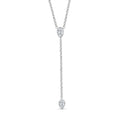 0.65ct Pear Lab Grown Diamond Y-Drop Necklace in 9K White Gold