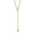 0.65ct Pear Lab Grown Diamond Y-Drop Necklace in 9K Yellow Gold