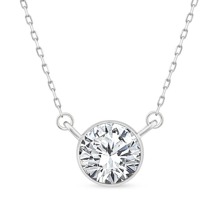 1.00ct Lab Grown Diamond Necklace in 9K White Gold