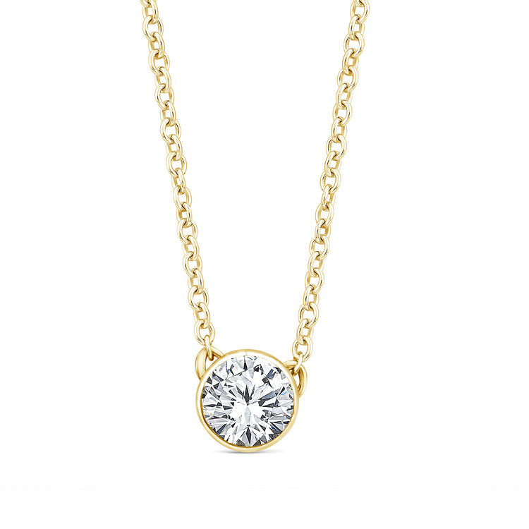 0.25ct Lab Grown Diamond Necklace in 9K Yellow Gold