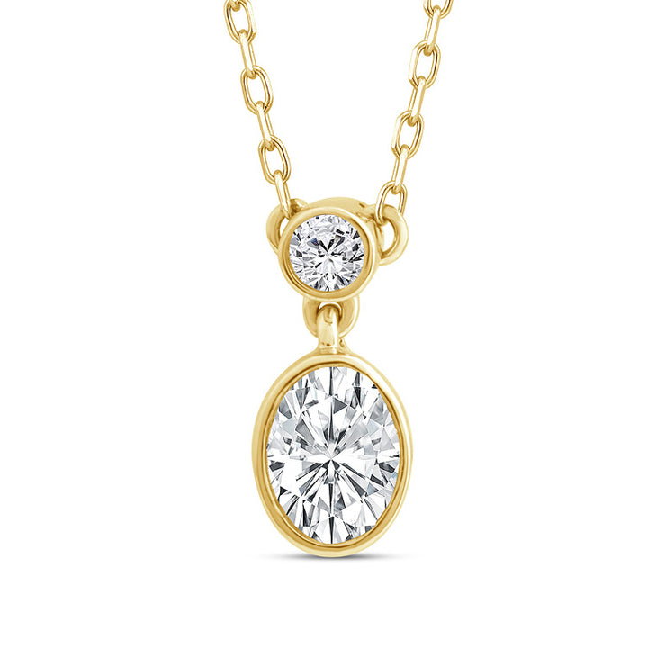 0.25ct Lab Grown Diamond Necklace in 9K Yellow Gold