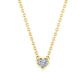 0.20ct Heart Lab Grown Diamond Necklace in 9K Yellow Gold
