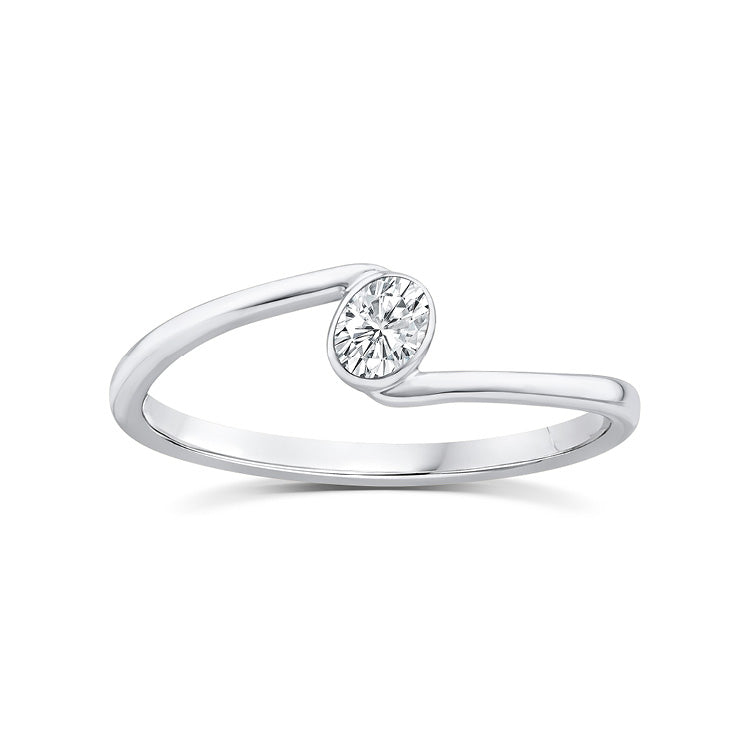0.15ct Lab Grown Diamond Ring in 9K White Gold