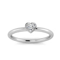 0.20ct Heart Lab Grown Diamond Ring in 9K White Gold