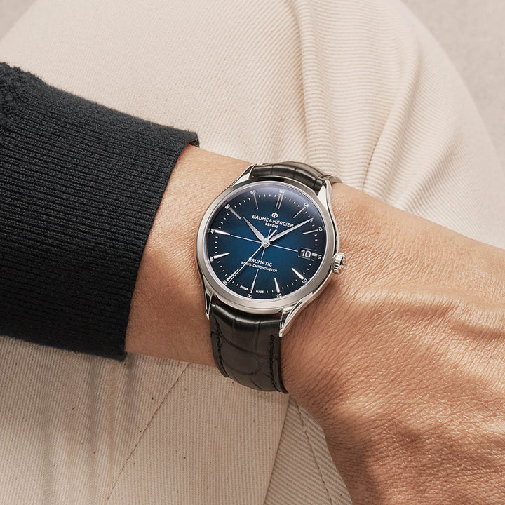 Baume & Mercier Clifton Baumatic, Cosc Certified, Date Men's Watch 40mm