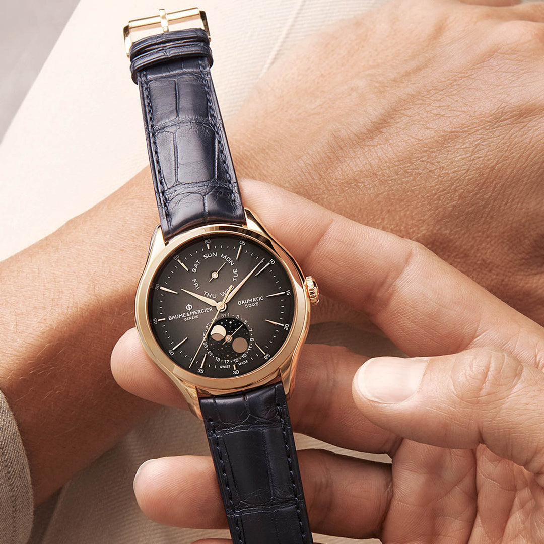 Baume & Mercier Clifton Automatic Day, Date, Moon Phase Men's Watch 42mm