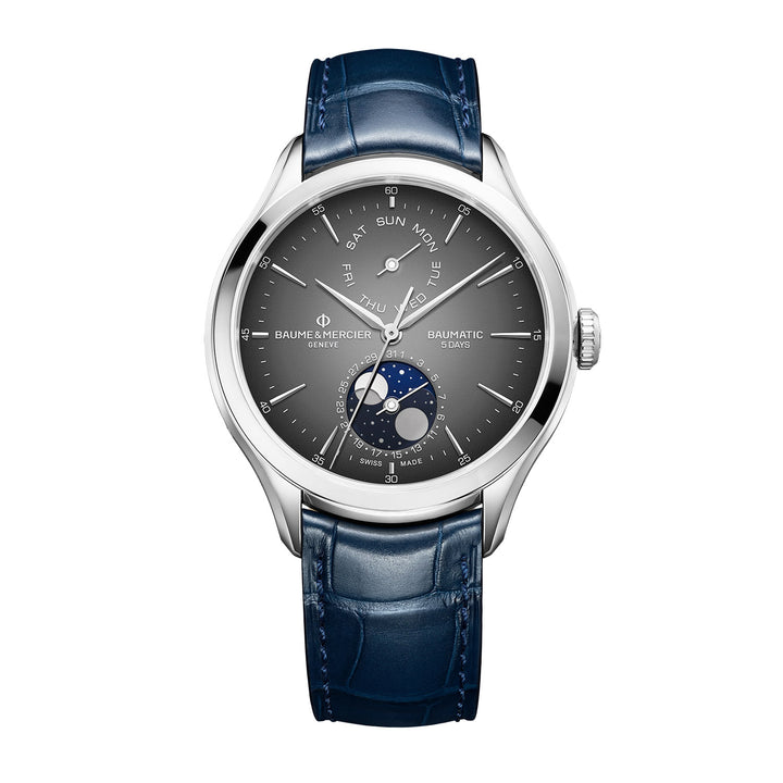 Baume & Mercier Clifton Automatic Day, Date, Moon Phase Men's Watch 42mm