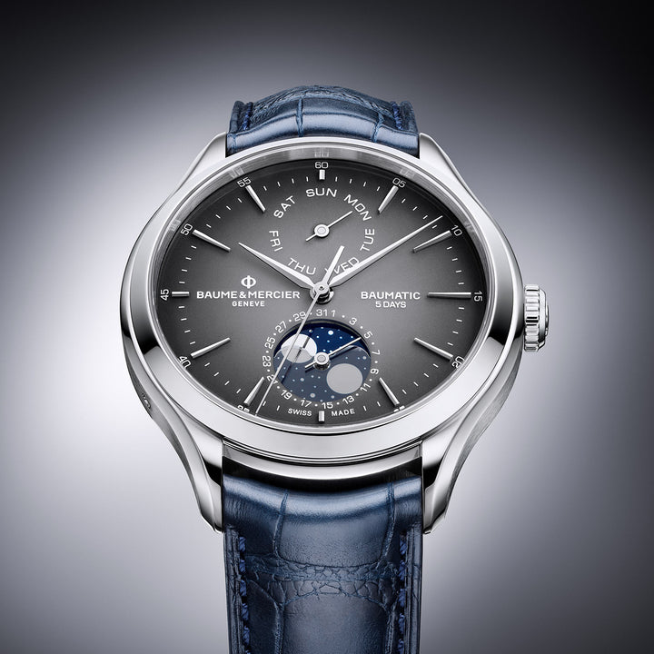 Baume & Mercier Clifton Automatic Day, Date, Moon Phase Men's Watch 42mm