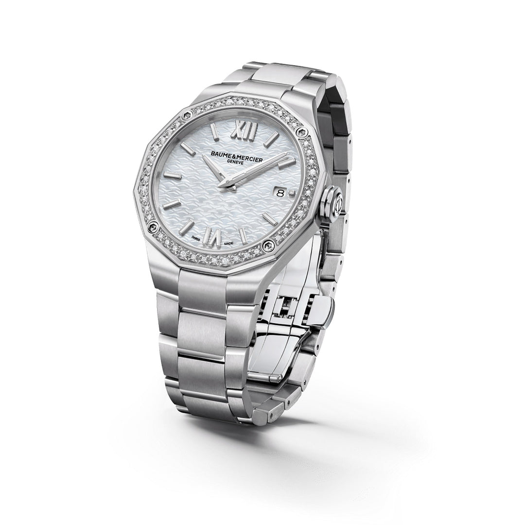 Baume & Mercier Riviera Quartz Watch, Date Display, Diamond-Set - 36mm