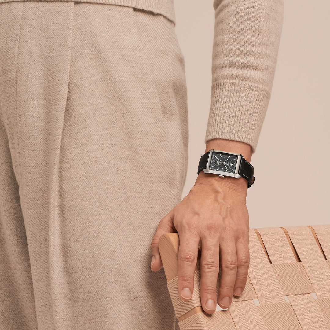 Baume & Mercier Hampton Automatic Watch, Dual Time, Big Date - 48x31mm