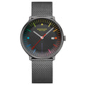 Mondaine Doppio Bauhaus Black Stainless Steel 41mm Watch - MLE.41221.SM