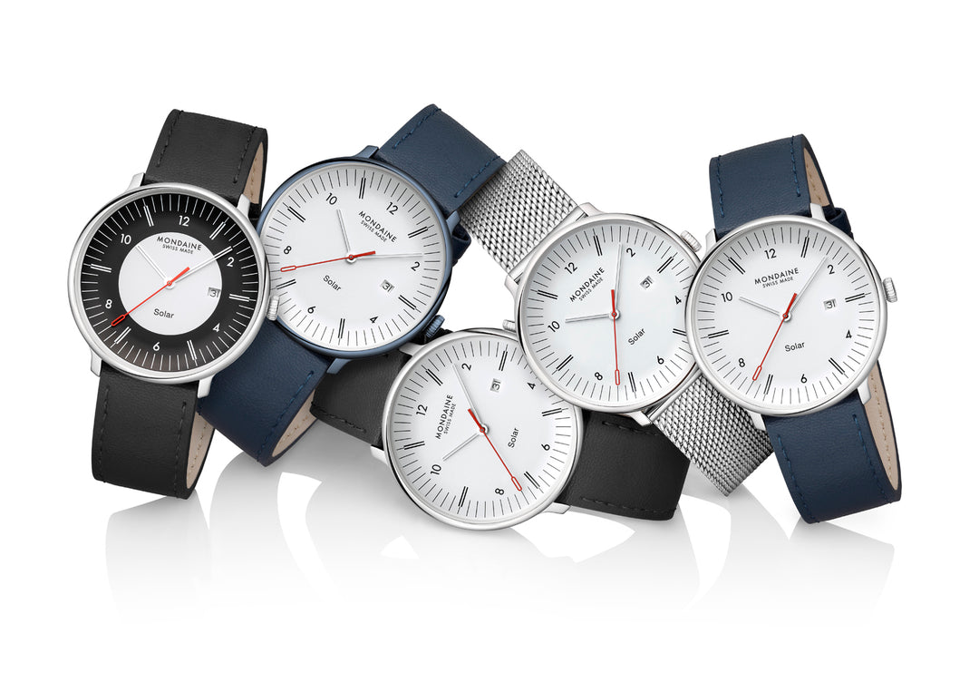 Mondaine Doppio Solar Stainless Steel 41mm Watch - MLE.41910.SM