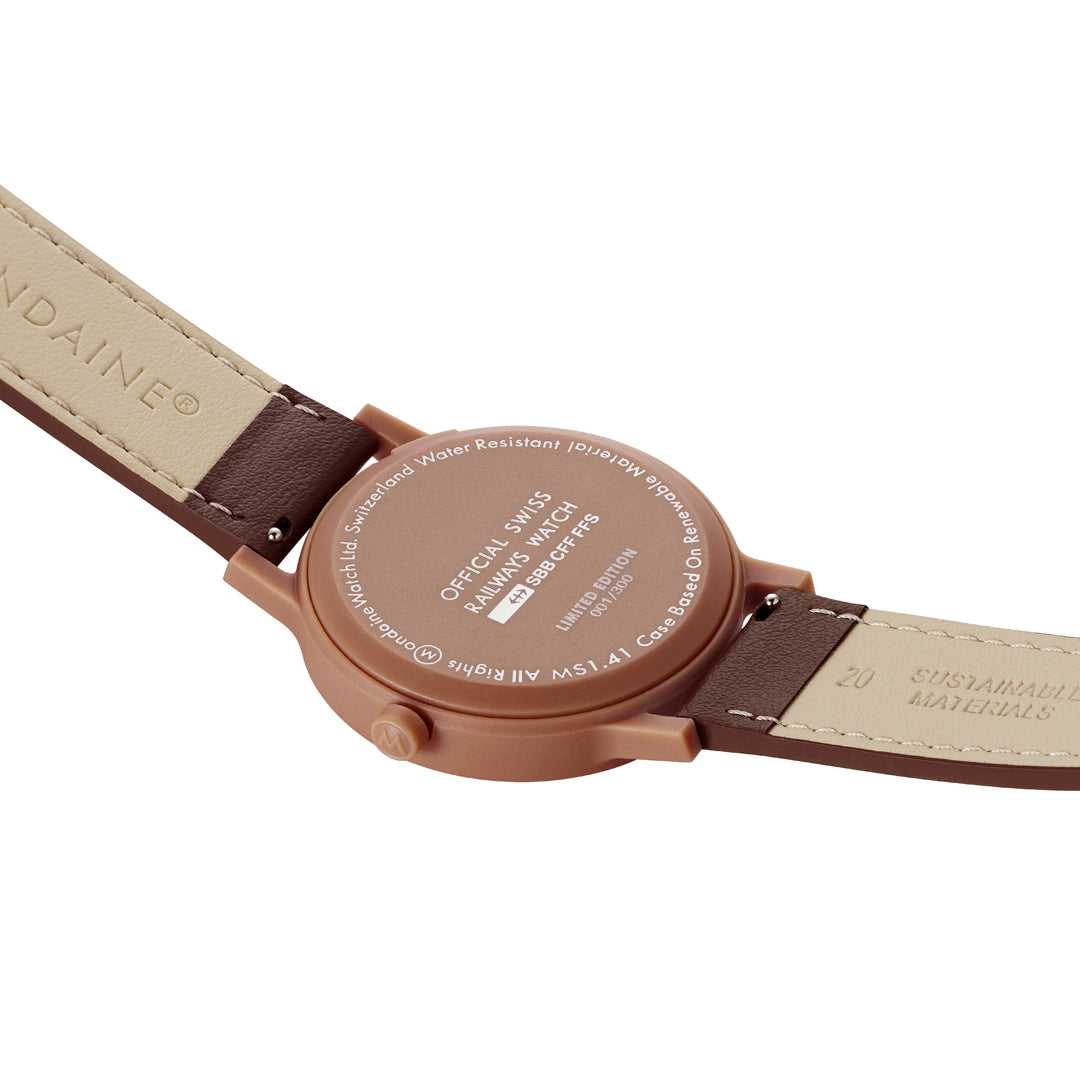 Mondaine Limited Edition Essence Mocha 41mm Watch - MS1.41170.LTV