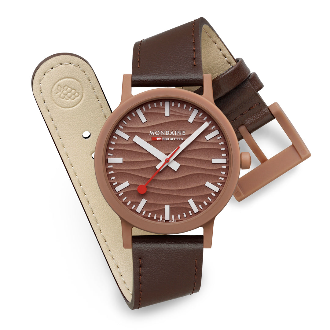 Mondaine Limited Edition Essence Mocha 41mm Watch - MS1.41170.LTV