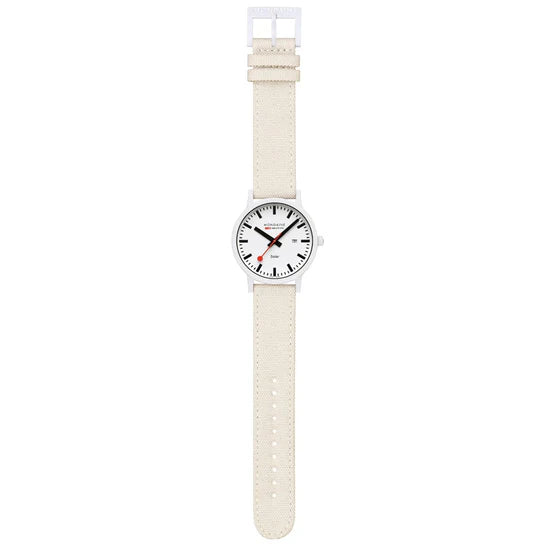 Mondaine Essence Solar White 41mm Watch - MS1.41910.LA
