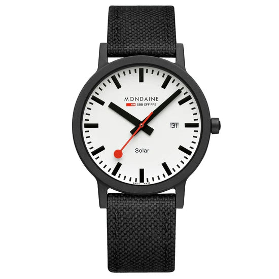 Mondaine Essence Solar Black 41mm Watch - MS1.41910.LB