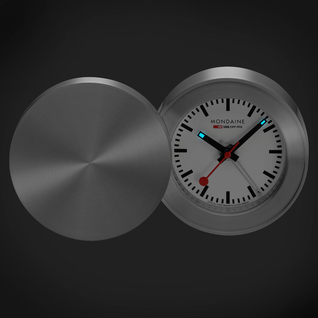 Mondaine Official Swiss Railways Travel Alarm Clock