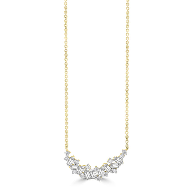 Diamond Necklace with 0.25ct Diamonds in 9K Yellow Gold