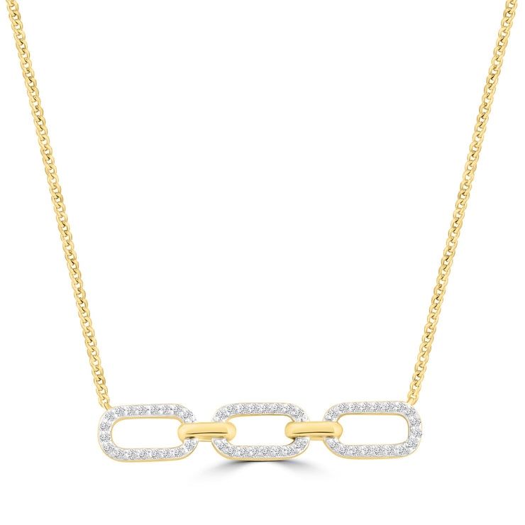 Diamond Necklace with 0.20ct Diamonds in 9K Yellow Gold