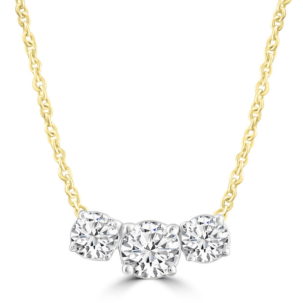 Diamond Necklace with 0.60ct Diamonds in 9K Yellow Gold