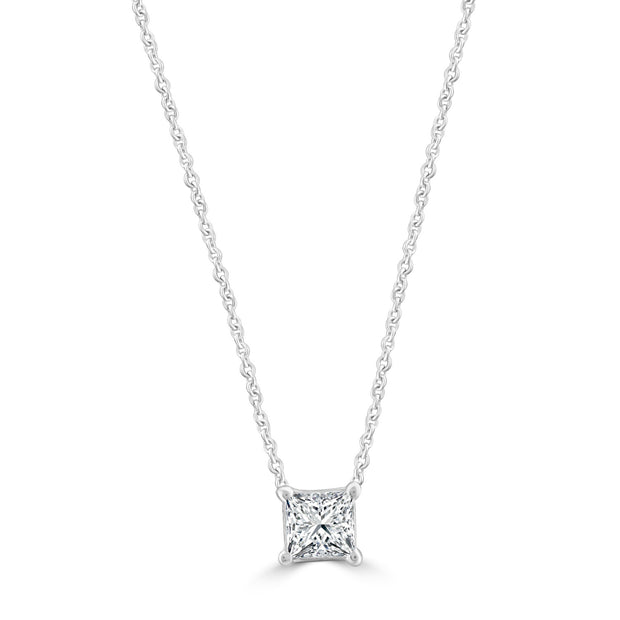 Diamond Necklace with 0.25ct Diamonds in 9K White Gold