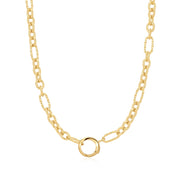 Ania Haie Gold Mixed Link Charm Chain Connector Necklace