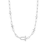 Ania Haie Silver Stud Link Charm Necklace