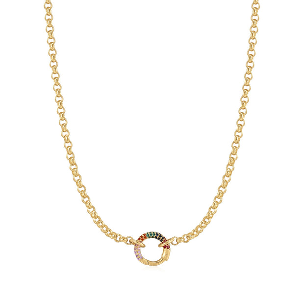 Ania Haie Gold Chain Rainbow Connector Necklace