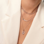 Ania Haie Silver Pave Arrow Pendant Necklace