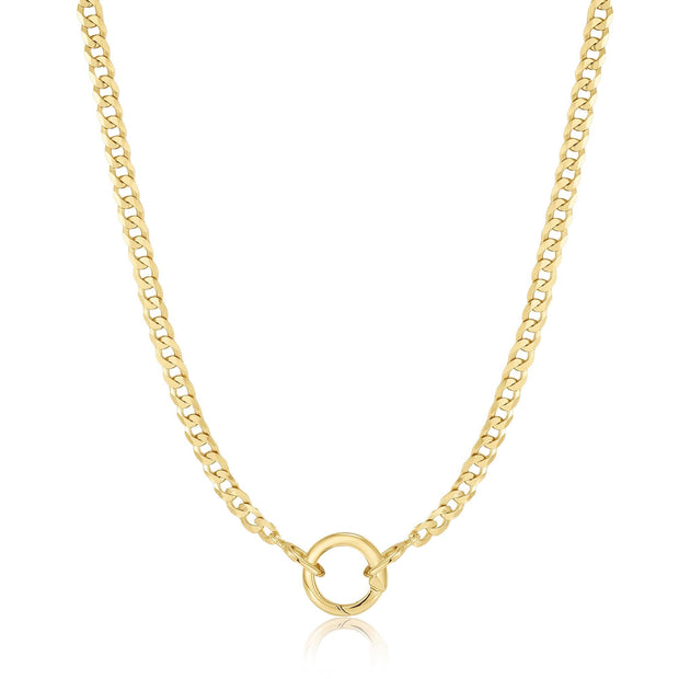 Ania Haie Gold Curb Chain Charm Connector Necklace