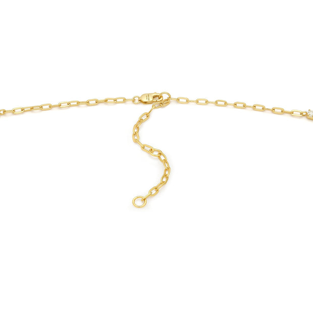 Ania Haie Gold Tiger Chain Charm Connector Necklace